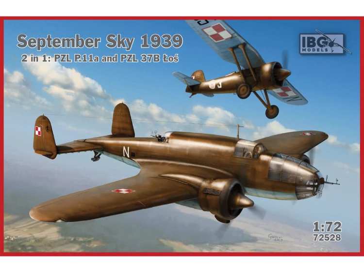 Samolot PZL P.11a i PZL.37B Łoś 72528 IBG Models