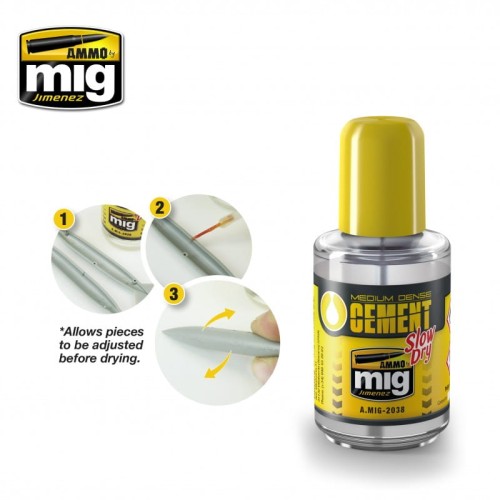 Klej modelarski Medium Dense Cement Slow Dry A.MIG-2038 AMMO Mig Jimenez