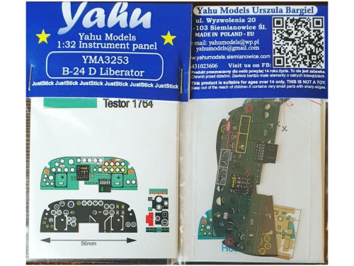 Fototrawiona tablica do B-24 D Liberator YMA3253 Yahu Models