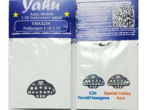 Fototrawiona tablica do I-16 type 10 YMA3256 Yahu Models