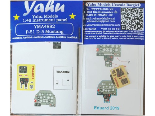 Fototrawiona tablica do P-51 D-5 YMA4882 Yahu Models