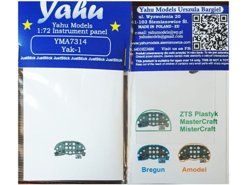 Fototrawiona tablica do Jak-1 Yak-1 YMA7314 Yahu Models