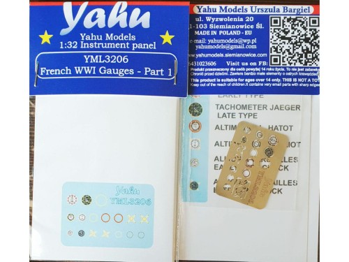 Fototrawione wskaźniki lotnicze YML3206 Yahu Models