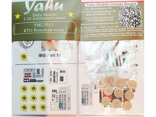 Fototrawiona tablica do Rosomak early YML3511 Yahu Models