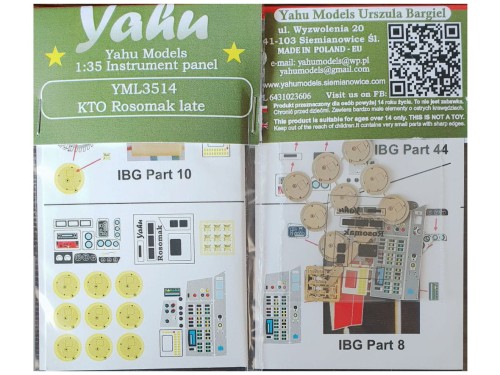 Fototrawiona tablica do Rosomak late YML3514 Yahu Models