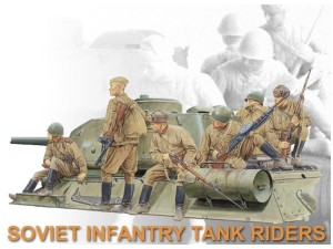 Figurki radziecka piechota na czołgu