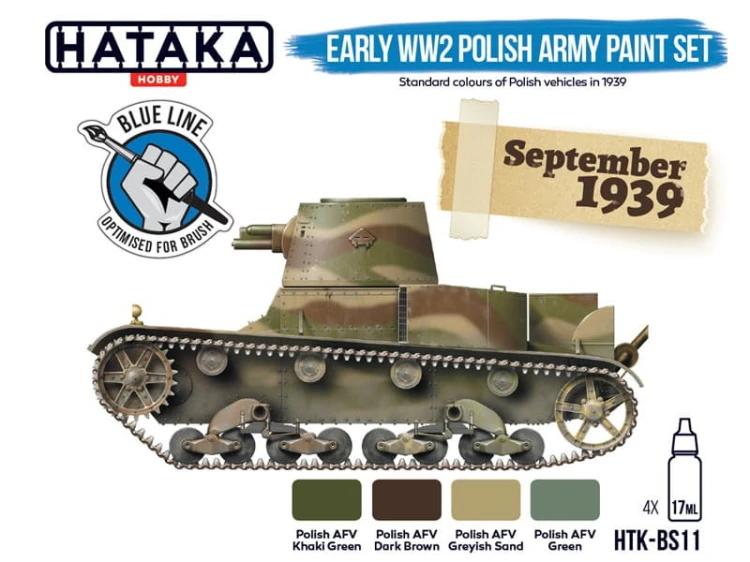 Zestaw farb akrylowych Early WW2 Polish Army HTK-BS11 Hataka