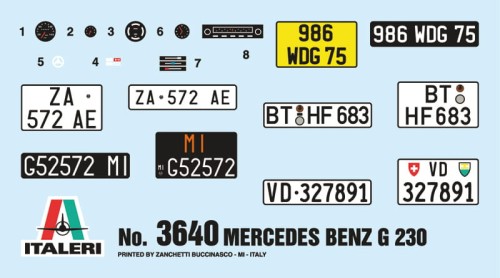 Mercedes Benz G230 3640 Italeri