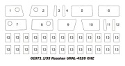 Ciężarówka wojskowa URAL-4320 CHZ 01071 Trumpeter