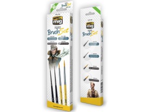 Pędzelek modelarski komplet 4szt.