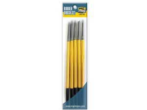 Pędzelek modelarski gumowy 5szt.