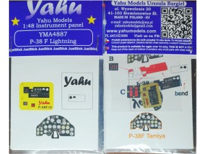 Fototrawiona tablica przyrządów do P-38 F Lightning