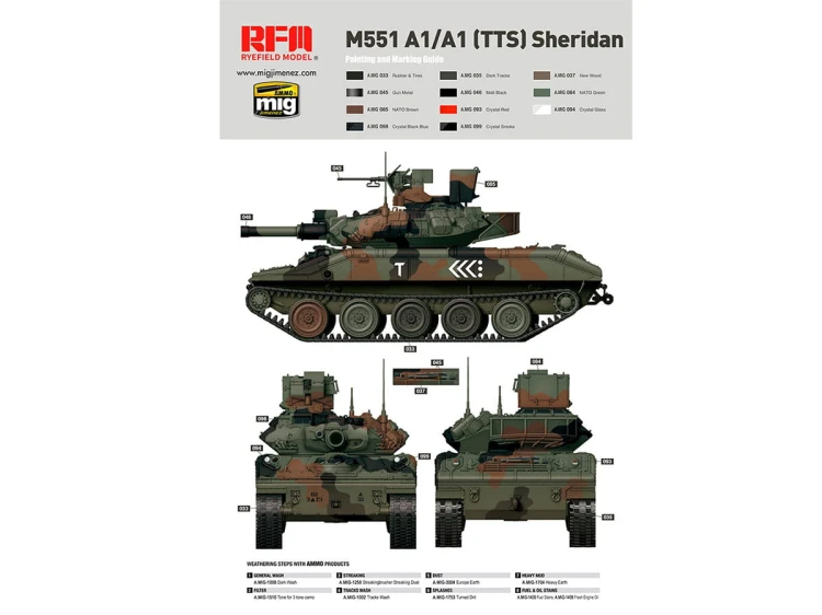 Czołg M551A1/M551A1 TTS Sheridan RM-5020 RFM