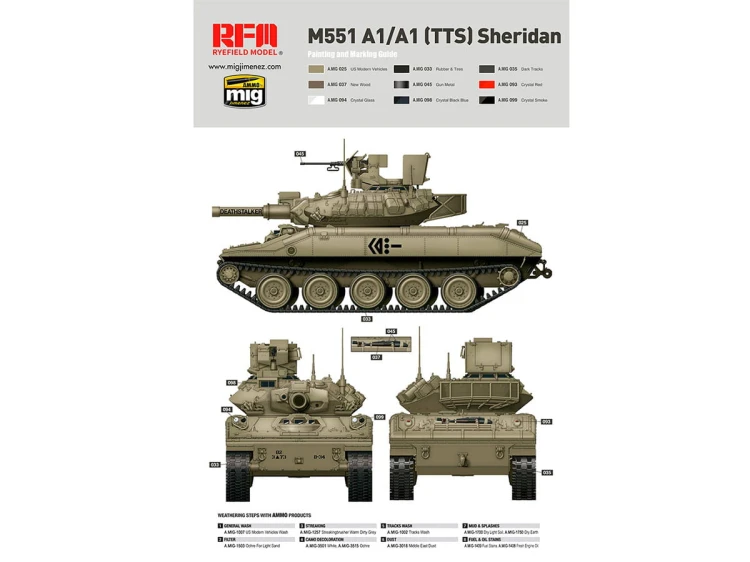 Czołg M551A1/M551A1 TTS Sheridan RM-5020 RFM
