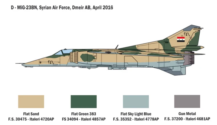 Samolot Mikoyan MiG-23MF/BN 2798 Italeri