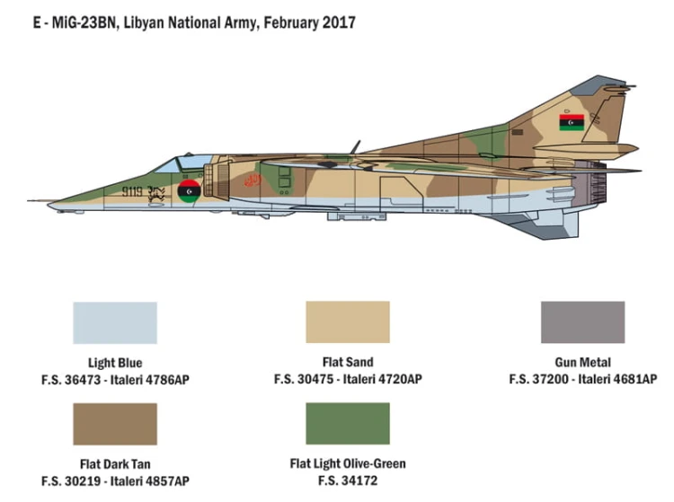 Samolot Mikoyan MiG-23MF/BN 2798 Italeri