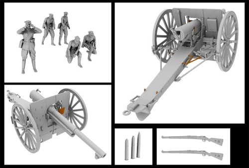 Armata polowa wz. 1897 z załogą 35059 IBG