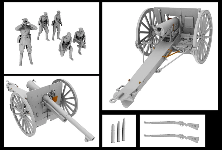 Armata polowa wz. 1897 z załogą 35059 IBG