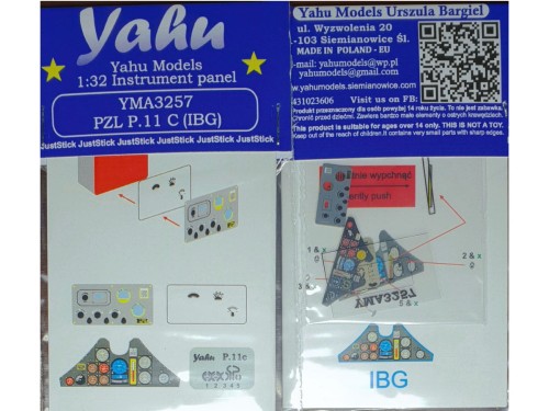 Fototrawiona tablica do PZL P.11c YMA3257 Yahu