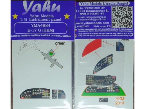 Fototrawiona tablica do B-17 G YMA4884 Yahu