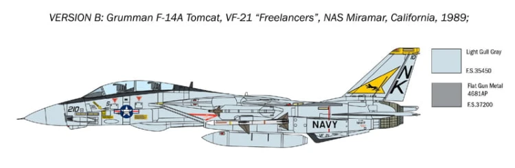 Samolot Grumman F-14a Tomcat 1414 Italeri