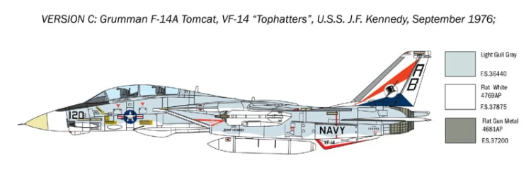 Samolot Grumman F-14a Tomcat 1414 Italeri