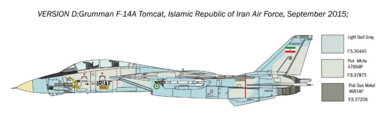 Samolot Grumman F-14a Tomcat 1414 Italeri
