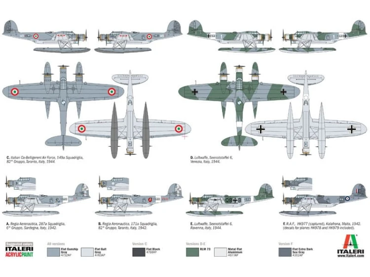  Samolot CANT Z.506 Airone Czapla 1360 Italeri