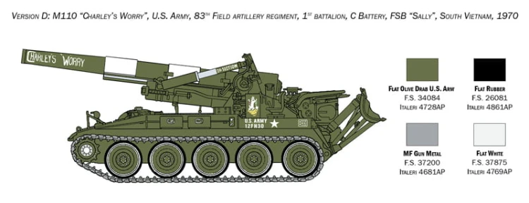 Haubica samobieżna M110 SPH 6574 Italeri