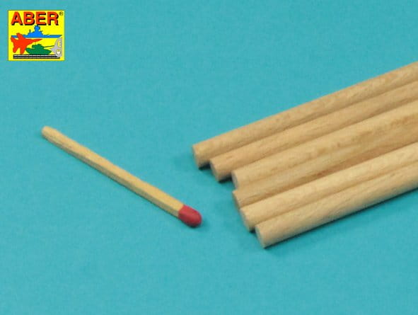 Drewniane okrągłe pręty 5 x 245mm WR5 Aber