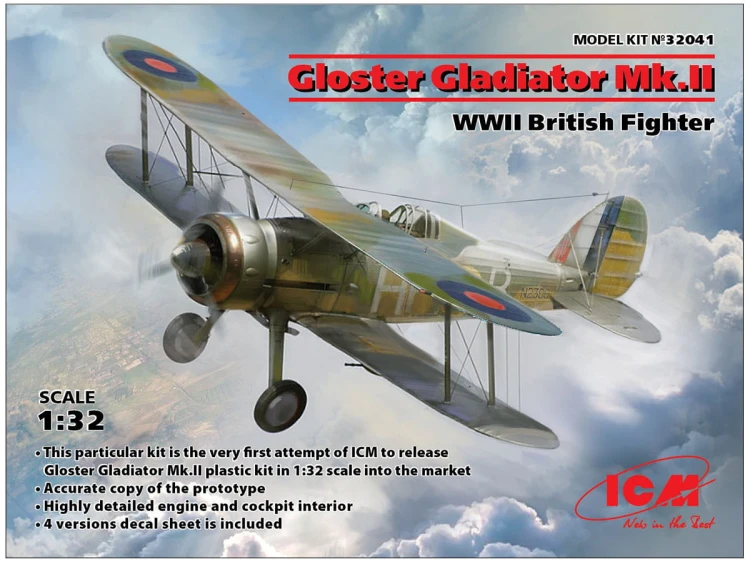 Samolot Gloster Gladiator Mk.II 32041 ICM