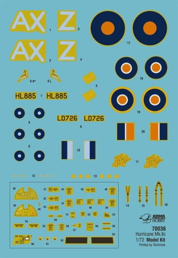 Samolot Hawker Hurricane Mk.IIc Trop 70037 Arma Hobby
