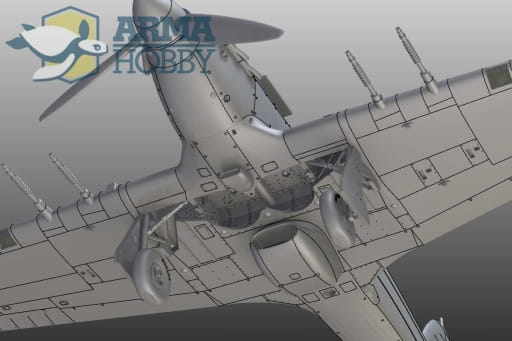 Samolot Hawker Hurricane Mk.IIc Trop 70037 Arma Hobby
