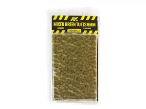 Zielona mieszana trawa kępki 6mm