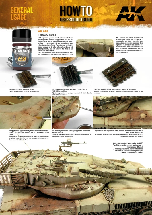 Pigment modelarski Track rust AK085 AK Interactive