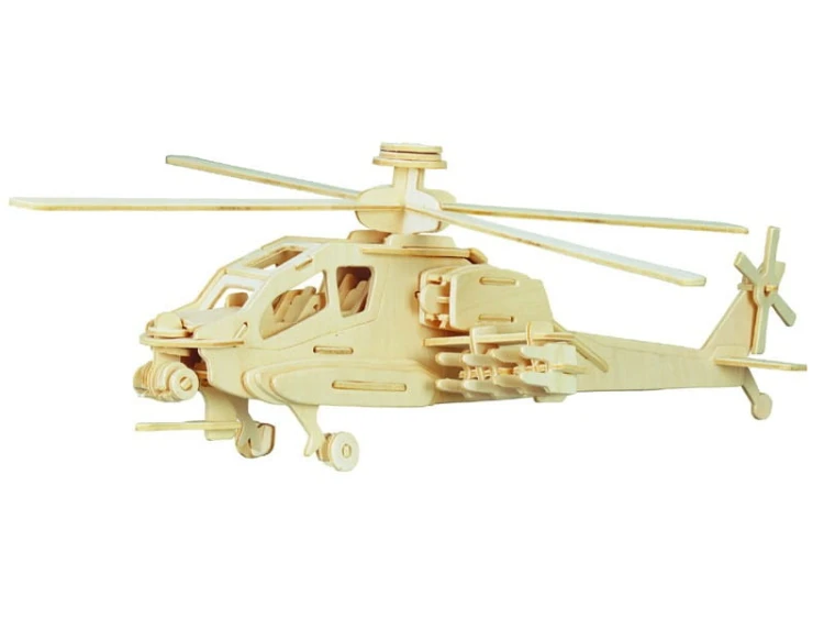 Helikopter Apache składanka drewniana P072