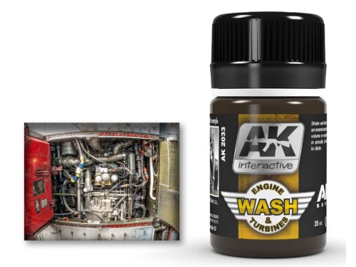 Weathering Engine and turbines wash AK2033 AK Interactive