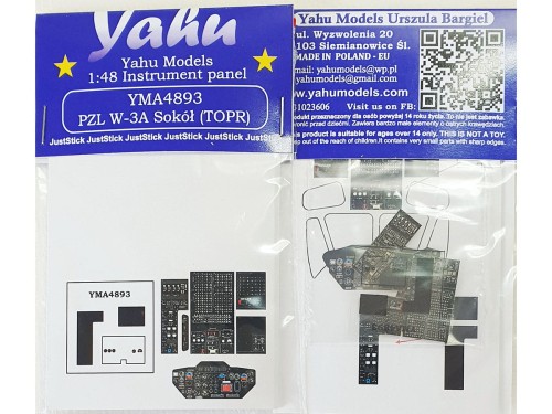 Fototrawiona tablica przyrządów do PZL W-3A Sokół YMA4893 Yahu