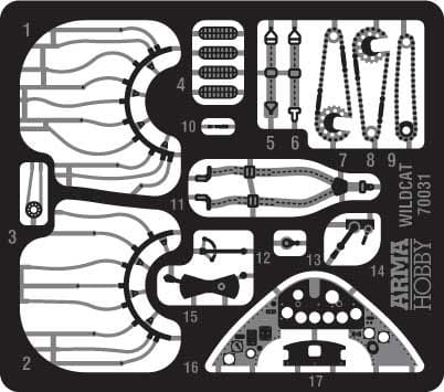 Samolot Grumman FM-2 Wildcat 70031 Arma Hobby