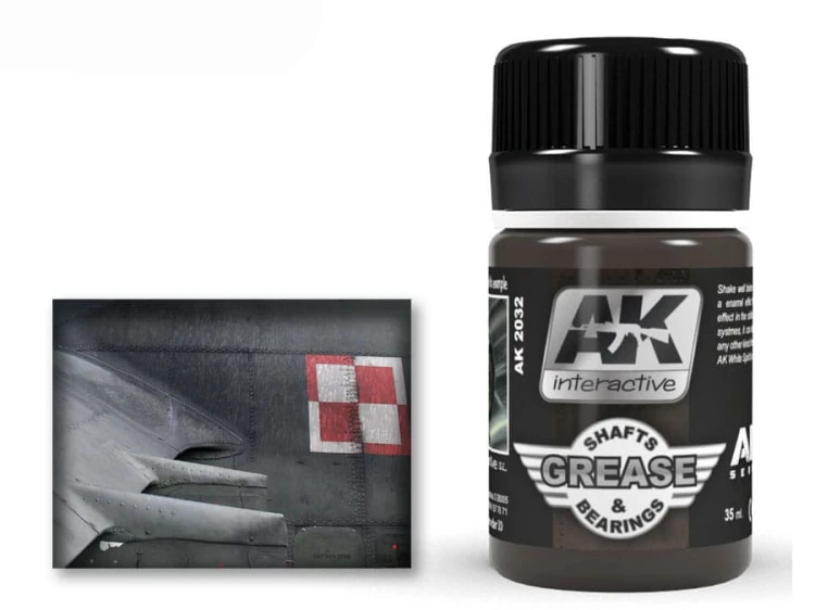 Weathering Shafts and bearings grease AK2032 AK Interactive