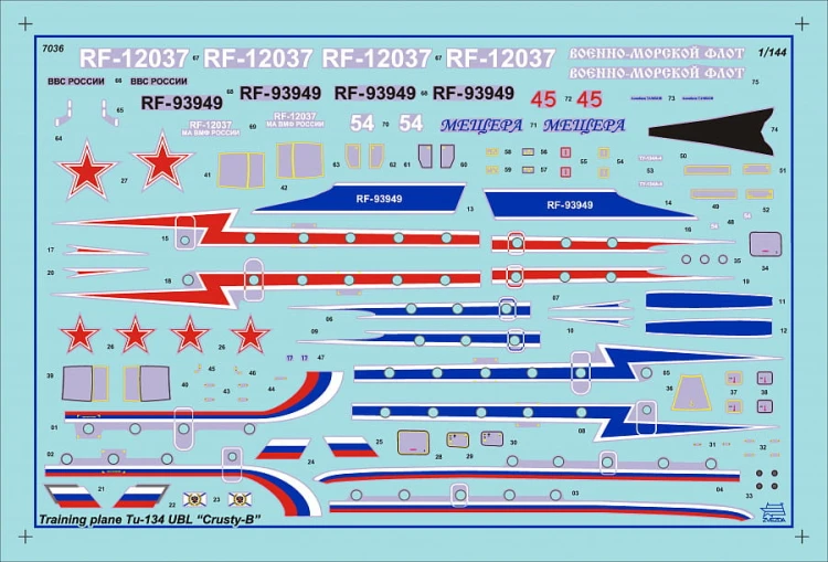 Samolot Tupolew Tu-134UBL 7036 Zvezda