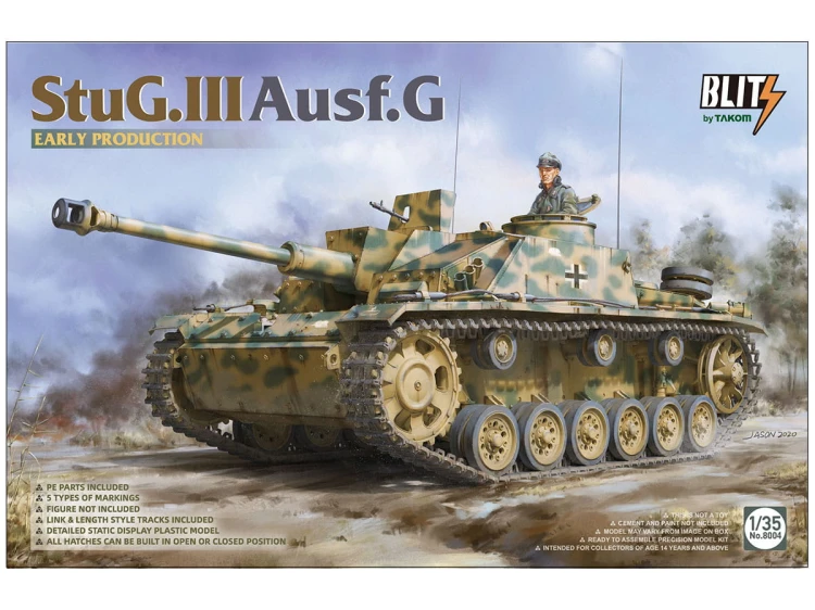 Działo StuG Sturmgeschutz III Ausf.G Early 8004 Takom