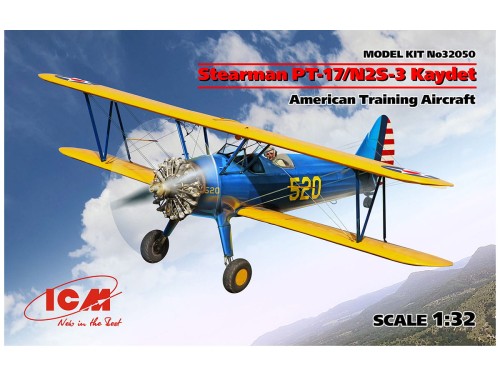 Samolot Stearman PT-17/N2S-3 Kaydet 32050 ICM