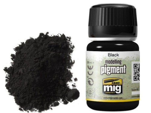 Pigment modelarski Black A.MIG-3001 AMMO Mig Jimenez