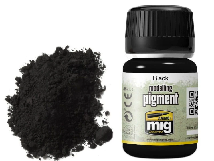 Pigment modelarski Black A.MIG-3001 AMMO Mig Jimenez