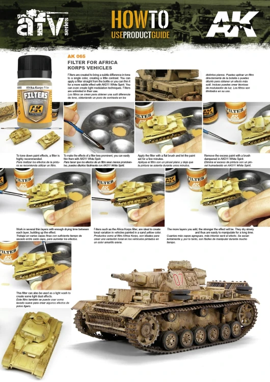 Filtr Filters Light brown for desert yellow AK065 AK Interactive