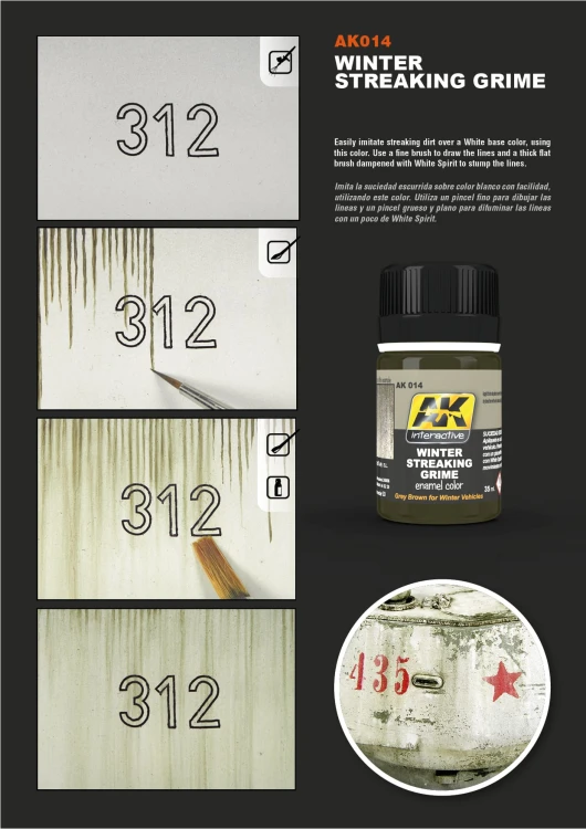 Weathering Winter streaking grime AK014 AK Interactive