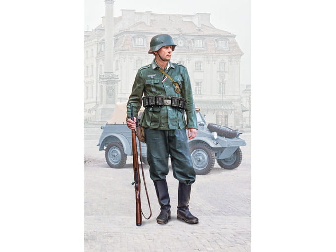 Figurka żołnierz piechoty niemieckiej 7407 Italeri