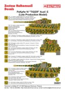 Kalkomania PzKpfw VI Tiger Ausf.E Late 35001 Techmod