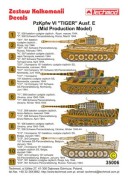 Kalkomania PzKpfw VI Tiger Ausf.E Mid 35006 Techmod